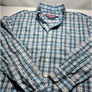 Vineyard Vines Button Down Long Sleeve Cotton Plaid Medium Shirt